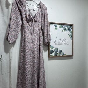 Astr Multicolor Floral Long Sleeve Dress